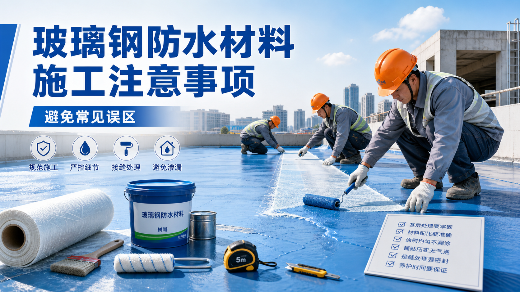 玻璃钢防水材料施工注意事项，避免常见误区 邵阳 版